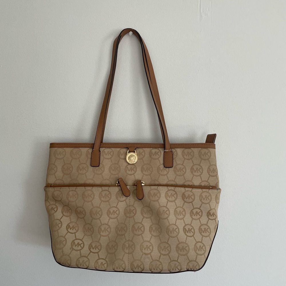 Michael by Michael Kors Tan Signature Tote Bag